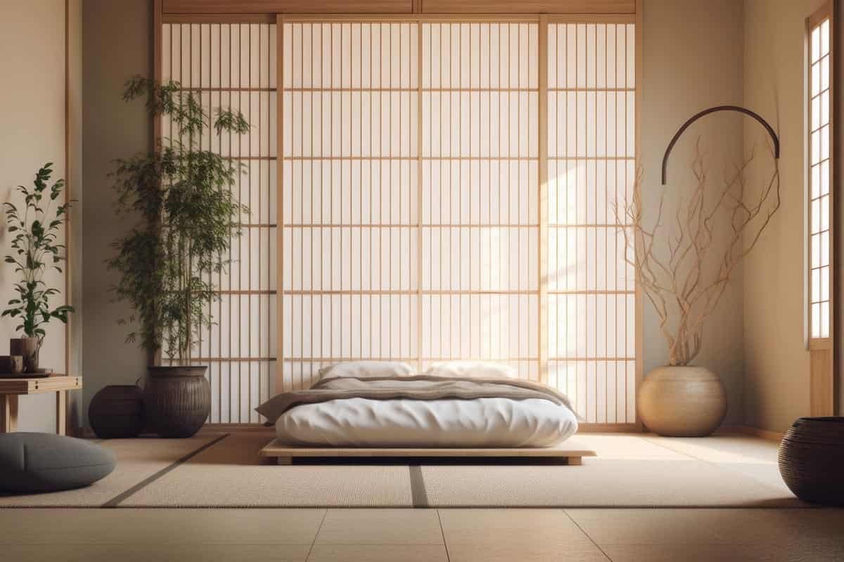 image of a japanese bedroom showing the Japanese Mattress Benefits